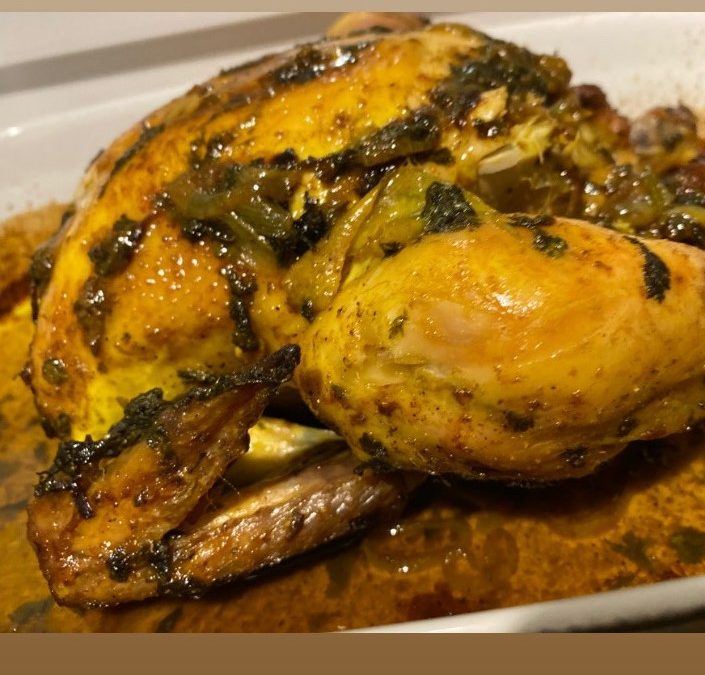 POULET AUX HERBES DORE AU FOUR
