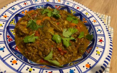 LENTILLES AUX LEGUMES ET SON AGNEAU FONDANT