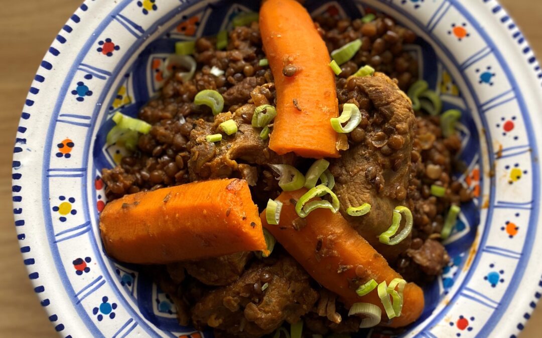 RAGOUT D&rsquo;AGNEAU AUX LENTILLES