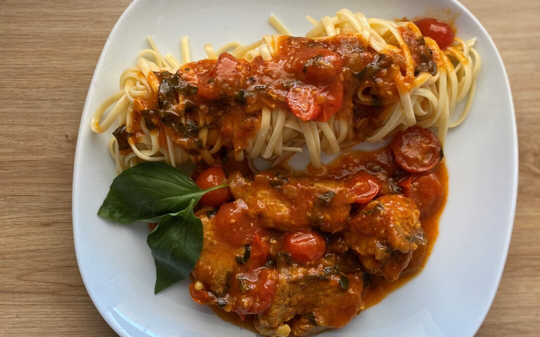 MIJOTE DE VEAU TOMATES BASILIC